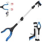 91cm/36" Litter Pickers Grabber Stick, Helping Hand Grabber for Adults, Disabled, and Elderly, Heavy Duty Pick Up Stick Grabber, Blue