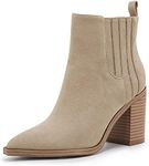 Womens Slip on Booties Chunky Stack