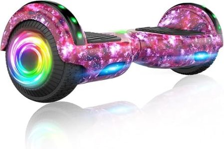 SISIGAD Hoverboard for Kids Ages 6-12, with Built-in Bluetooth Speaker and 6.5" Colorful Lights Wheels, Safety Certified Self Balancing Scooter Gift for Kids