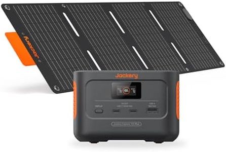 Jackery Explorer 100 Plus with 1xSolarSaga 40W Mini, 99Wh LiFePO4 Battery Power Bank, 3-Port 128W Portable Charger, PD 3.0 Fast Charge, Compatible with MacBook Pro/Air, iPhone 15/14/13 Series