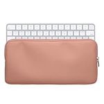 kwmobile Nylon Keyboard Zip Case Compatible with Apple Magic Keyboard Case - Pastel Peach