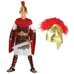 My Illusions Boys Roman Gladiator Costume Kids Centurion World Book Day Fancy Dress Character with Helmet (XL 11-13 Years)