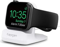 SPIGEN Night Stand S350 for Apple Watch Charger Stand Apple Watch Ultra 2/Ultra 49mm, Series 10 46/42mm, 9/8/7 45/41mm, SE2/SE/6/5/4 44/40mm, 3/2/1 42/38mm Durable TPU with Night Stand Mode - White