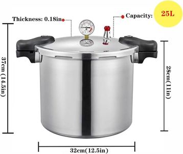 All American 25L Pressure Canner Cooker – Induction Compatible, Aluminum & Stainless Steel, 13 PSI Gauge