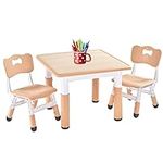 FUNLIO Kids Table and 2 Chairs Set,
