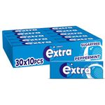 Wrigley’s Extra Sugar-free Chewing Gum | Refreshing Peppermint Flavour | Freshens Breath | With Xylitol | Helps with Oral Hygiene for Healthy Teeth & Gums | 30x 10-Packs