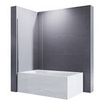 Elegant Walk in Shower Door 800x1850mm Wet Room Screen Glass 6mm Tougheded Safety Panel with Support Bar