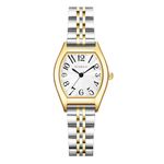 Szaikyri Barrel-Shaped Watch for Women with Easy Read Arabic Numerals Ladies Dress Watch (Silver&Gold-Black)