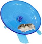 Hamster Flying Saucer Silent Running Exercise Wheel for Gerbil Rat Mouse Hedgehog Small Animals (Blue)