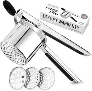 Havenity Potato Ricer, Heavy Duty Stainless Steel Ricer for Mashed Potatoes. 15oz Capacity Fluffy Mashed Potato Masher, Baby Food Masher, Durable Kitchen Tool, Potato Press, Easy to Use Kitchen Gadget