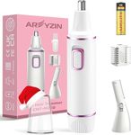 Painless Nose Hair Trimmer for Women 2025 Upgrade Nose Trimmer Ladies Noses Hair Trimmer Dual Edge Blades,Battery(Included)-Operated with IPX7 Waterproof for Easy Cleansing