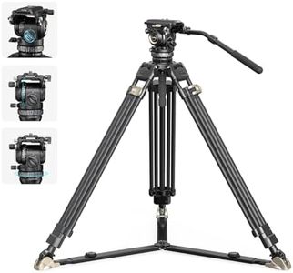 SmallRig AD-Pro8 FreeBlazer Counterbalance Carbon Fiber Video Tripod Kit, 77" Video Tripod with 6-Step Counterbalance, 4-Step Pan/Tilt Hydraulic Damping, 2 Mid-level Spreaders, Max Load 17.6lbs - 4465