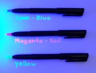 Set of 3 Invisible UV Blacklight In