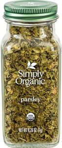 Simply Organic Parsley Flakes, 0.26-Ounce Jar, Fresh, Green-Leafy Taste, Vibrant Color Italian Parsley, Kosher, Organic