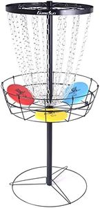 Gamesun Disc Golf Basket, Disc Golf Target with 3 disc, PDGA Standard Size Disc Golf Target with 24 Heavy Duty Chains