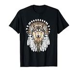 Native American Wolf Feather T-Shir