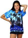 V.H.O. Funky Hawaiian Blouse Shirt, Shortsleeve, Beach, MONOBLUE, XL