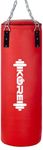 KORE Phantom 4 Feet Filled Heavy Red Punching Bag SRF Material Boxing MMA Sparring Punching Training Kickboxing Muay Thai with Rust Proof Stainless Steel Hanging Chain