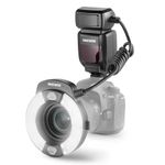 NEEWER RF1-C Marco Ring Flash Compatible with Canon, 76Ws GN15 5600K E-TTL Speedlight Lighting, 1-1/128 Output, Front/Rear Curtain Sync, Color Gels, Lens Adapters for Macro Photography