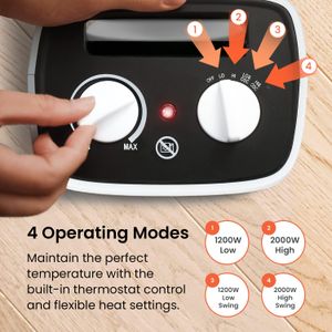 Pro Breeze Mini Ceramic Heater – Portable Electric Space Heater