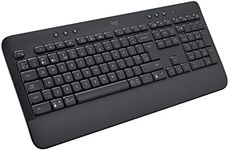 Logitech Signature K650 Comfort Full-Size Wireless Keyboard with Wrist Rest, BLE Bluetooth or Logi Bolt USB receiver, Deep-Cushioned Keys, Numpad, Compatible with most OS/PC/Window/Mac - Graphite