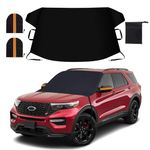 TX-INNO AUTO Windshield Cover for Ice and Snow, Car Windshield Snow Cover with Side Mirrors Cover, Thicken Windshield Frost Cover Waterproof Outdoor Covers Fits Most Cars SUVs and Vans (75"x47")