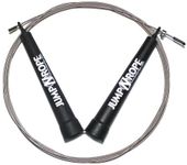 JumpNRope World Champion Speed Wire Jump Rope - #1 Best for Crossfit - Patented Technology - Fully Adjustable - Proudly Made in The USA (R1-Std-Uncoated)