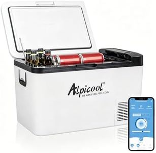 Alpicool K25 25L Kompressor Kühlbox Klein Elektrische Mini Kühlschrank Gefrierbox 12v mit USB Anschluss für Auto, Lkw, Boot, RV und Steckdose, -20℃-20℃