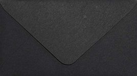 Netuno 25 tiny black coloured envelopes DIN C8 58x100mm 2.28x3.93 inches 115gsm Sirio Color Nero gummed pointed flap no window small mini pockets for RSVP money coin gift seeds tags jewellery vignette