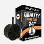 24" Baldwins Cycle/Bike Inner Tube 24" x 1.75 to 2.125 (Fits any 1.75, 1.85, 1.90, 1.95, 2.0, 2.10, 2.125) Schrader/Car Type Valve