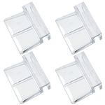 MEETOOT 4pcs Fish Tank Bracket 5mm Acrylic Fish Tank Support Tools Clear Aquarium Fish Tank Glass Cover Clip Support Holder