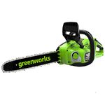 Greenworks 48V(2x24V) Cordless Chainsaw with Brushless Motor, 35cm Bar Length, 20m/s Chain Speed, 3.7kg, Auto-Oiler, WITHOUT Two 24V Battery & Charger, 3 Year Guarantee- GD24X2CS36