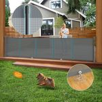 400cm Retractable Baby Gates Extra Wide, Upgraded 89cm Retractable Stair Gate for Baby and Dogs, Upgraded Auto Close Dog Gate Baby Gate for Stairways/Hallways/Indoor/Outdoor, Safety Stairgate for Kids