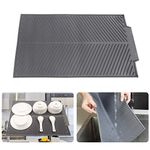 Folding Draining Mat, 43x33CM Silicone Draining Board Mats Dish Drying Mat Flume Drain Board Drainer Mats for Kitchen Universal Drain Board