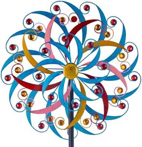 dreamysoul Wind Spinners Outdoor Metal Large, 6.6 FT Extra Large Wind Spinner, Multicolor Windmills, Kinetic Wind Sculptures and Spinners for Yard Garden Outside Patio Lawn Decor