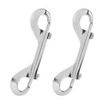 2pcs Double Ended Bolt Snap Hooks, 4.6 Inch Zinc Alloy Snaps Hook Heavy Duty 220lbs Weight Capacity Metal Chain Clips Trigger Snap Clip for Farm, Bucket, Dog Leash, Key Chain, Horse Gear