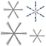 Hotop Christmas Snowflake Wire Metal Snowflake Wire Xmas Bead Wire for DIY Jewelry Ribbon Charms Party Winter Decorations Craft Making Supplies(24 Pcs,3.7/4.5/6 Inch)