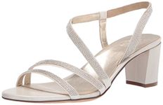 Naturalizer Women Vanessa2 Rhinestone Embellished Strappy Heeled Sandal, White, 8.5