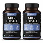 Boldfit Milk Thistle Liver Detox Supplement for Men & Women Liver Support Supplement With Silymarin & Dandelion - Liver Detox Tablets Helps with Liver Cleanse Supports Immunity- 120 Vegetarian Tablets