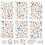 12 Sheets Sea Animal Stickers, Sea Life Shape Stickers Cute Marine Life Stickers Ocean Stickers Marine Animal Stickers Sea Creature Labels for Gifts Scrapbook Decoration Rewards