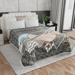 Signature Kautilya Luxuriously Super Soft Double Ply Faux Mink Blanket 2024 Heavyweight 4.5kg for Ultimate Winter Warmth 220x240CM 4.5Kg (Geometric Harmoney)