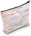 San Diego Cosmetic Makeup Bag San Diego Travel Gift San Diego Gift for Her Moving to San Diego Gift, San Diego, M