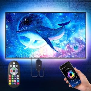 Nexillumi LED Lights for TV, 16.4 ft TV LED Backlight for 45-75 Inch, RGB LED Strip Lights Behind TV with APP Remote Control, Music Sync Smart Led Ambient Lighting for Bedroom Gaming Room Decor