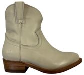 Frye Women's Billy Short Western Boot, Ivory - Naked Cow Leather, 7 UK