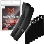 MUELLER Esports Medicine True Graduated Compression Gaming Arm Sleeves, For Men and Women, Fits Left and Right Arm, Black, X-Large