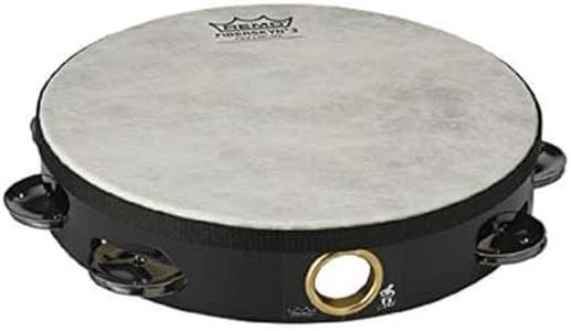 Remo Fiberskyn Tambourine - Quadura Black, 8"