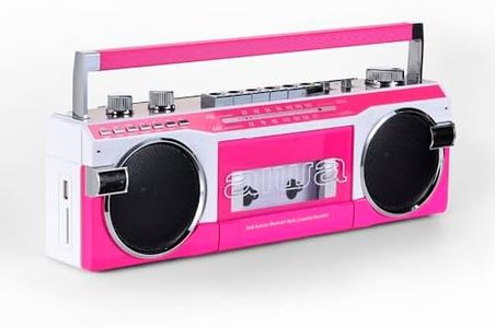 aiwa Streetjam Retro Boombox Cassette Player & Recorder, Bluetooth 5.3 Wireless Speaker, FM/AM Radio, USB/SD MP3, AUX, Portable Handle