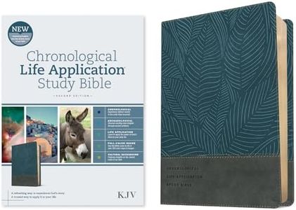 KJV Chronological Life Application Study Bible, Second Edition (LeatherLike, Palm Forest Blue)