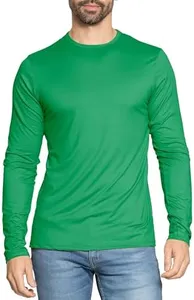 Men's Long Sleeve Crew Neck Top Kelly Green X-Large