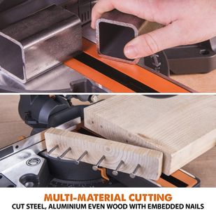 Evolution Sliding Mitre Saw – R210SMS+ Compact, Multi-Material Cutting